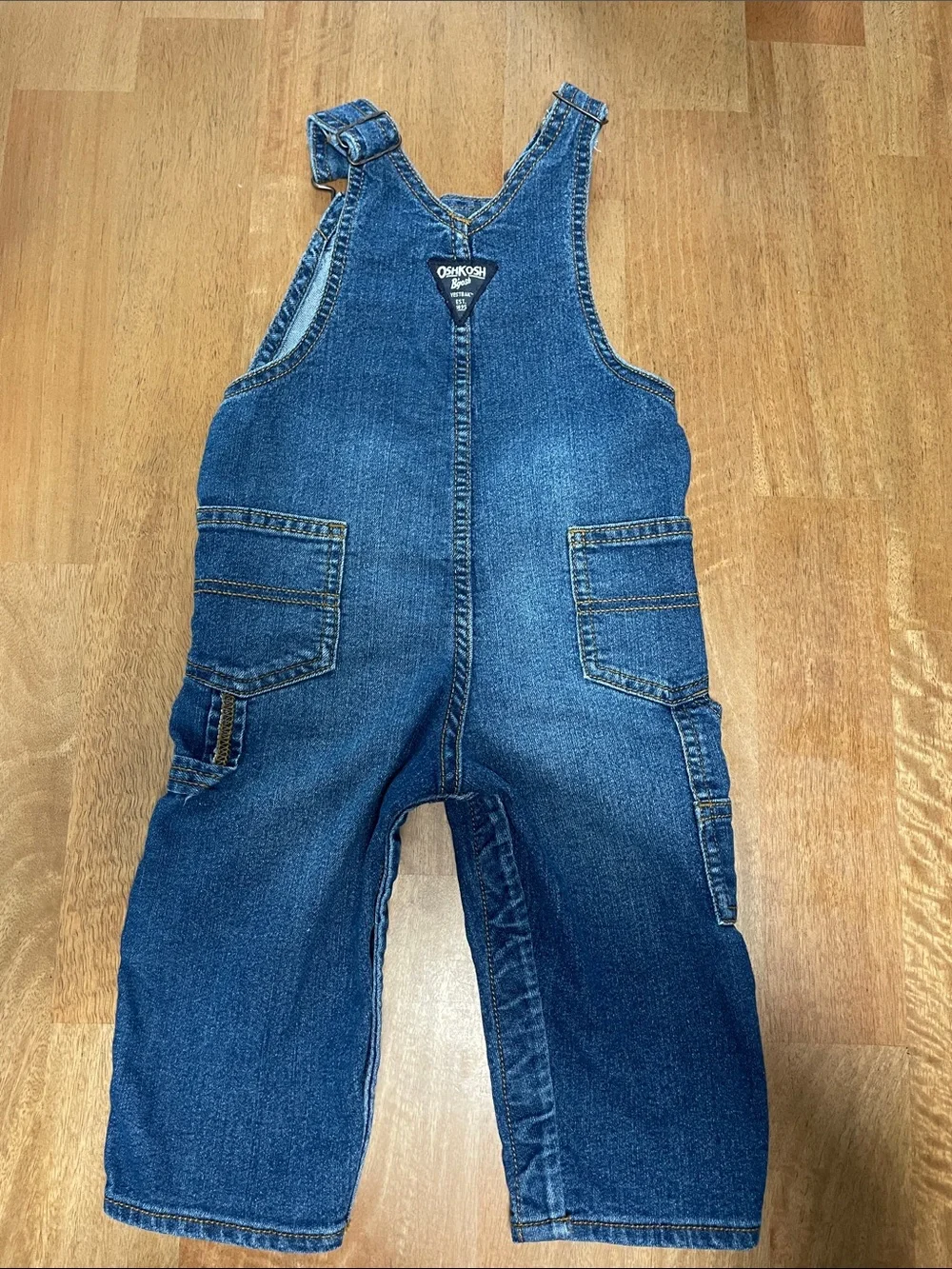 18m OshKosh B'gosh Classic Denim Overalls in Dark Blue